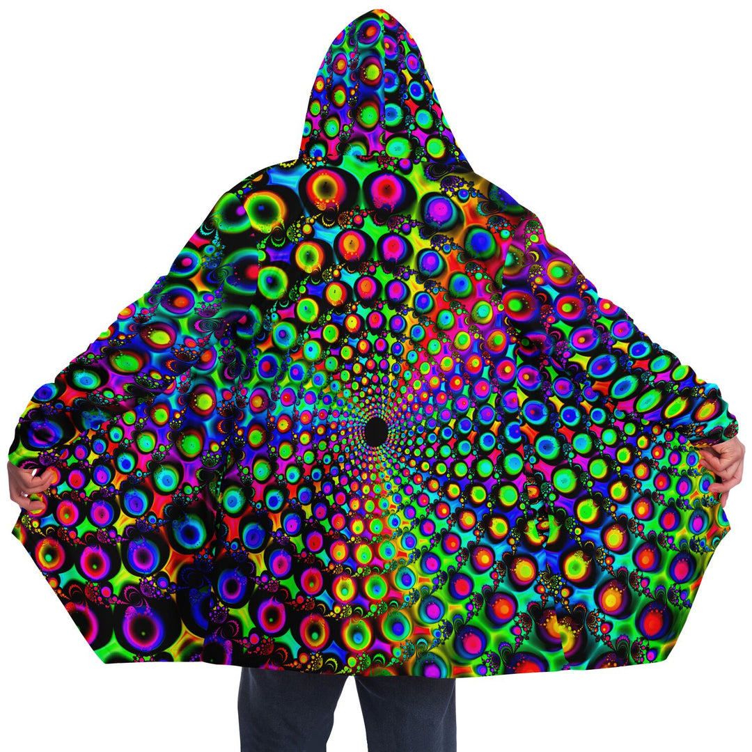 PSYCHEDELIC DOTS Microfleece Cloak - PSYCHEDELIC POUR HOUSE