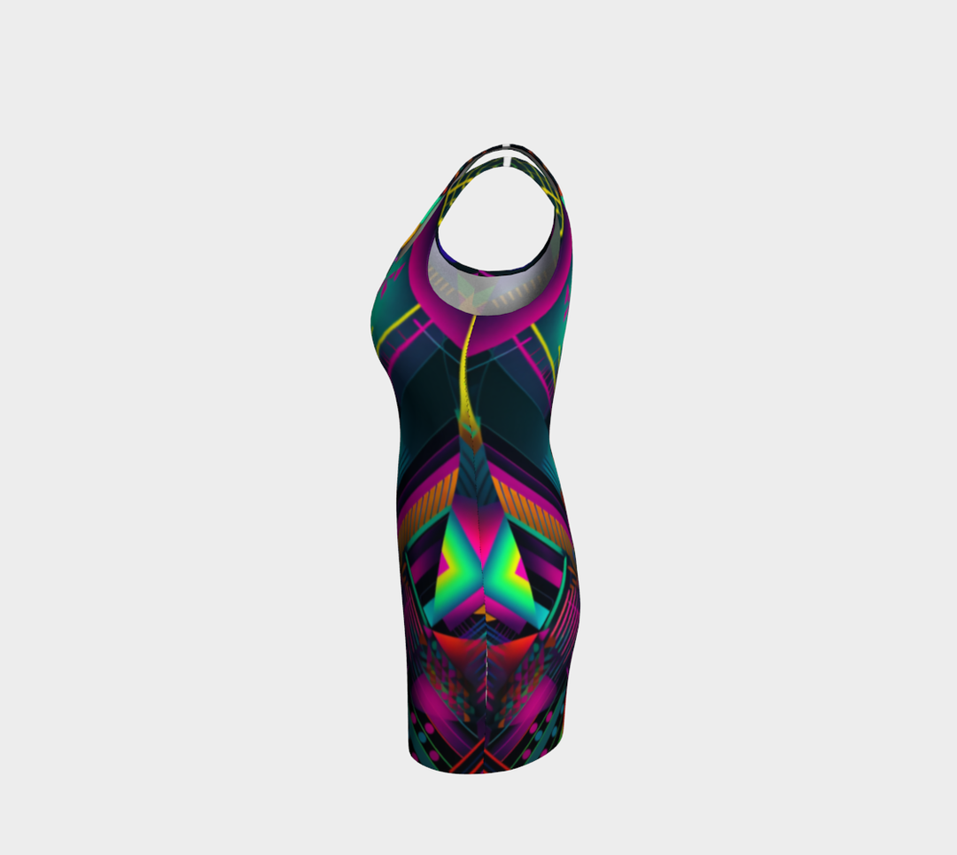 HATCHING BODYCON DRESS  | ACIDMATH AI