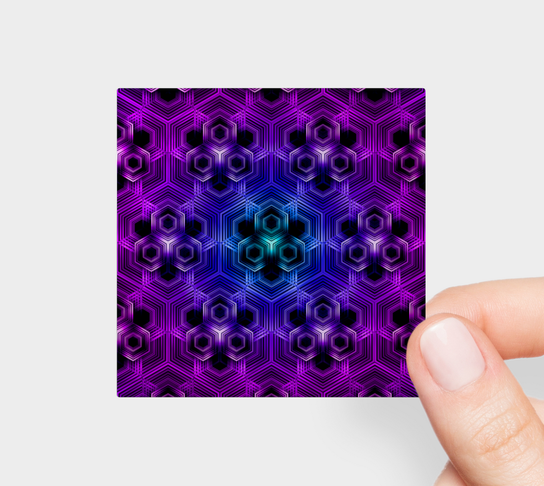 HEXAGON PURP STICKER | YANTRART