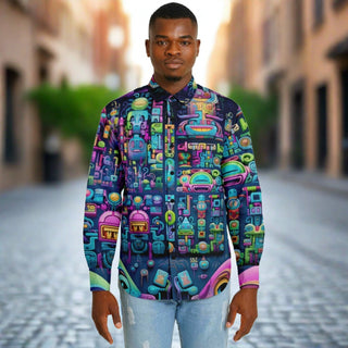 GAMER Long Sleeve Button Down Shirt - ACIDMATH AI