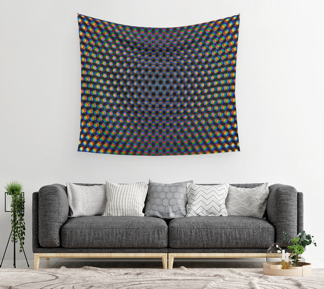 Black Stars & Hexagons | Tapestry | PatternNerd