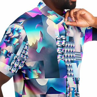 Short Sleeve Button Down Shirt - AOP