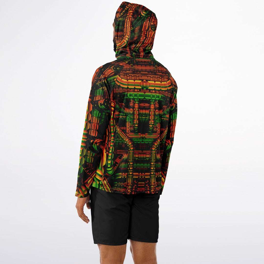 ACIDCOASTER Men's Long Sleeve Hooded Performance Shirt