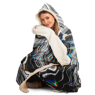 OIL SPILL Hooded Blanket - AOP | ARTDESIGNWORKS