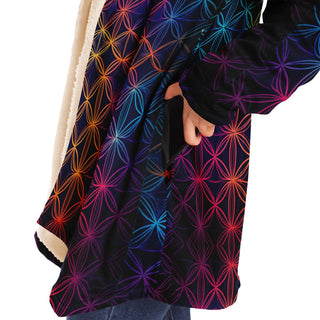 RAINBOW FLOWER Microfleece Cloak | ACIDMATH AI