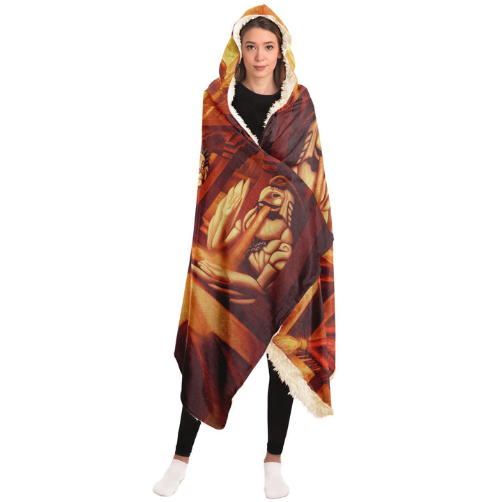 MCKENNA Hooded Blanket - SALVIA DROID