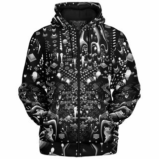 MYSTIC MOVE Microfleece Ziphoodie with BLACK fur - TAS