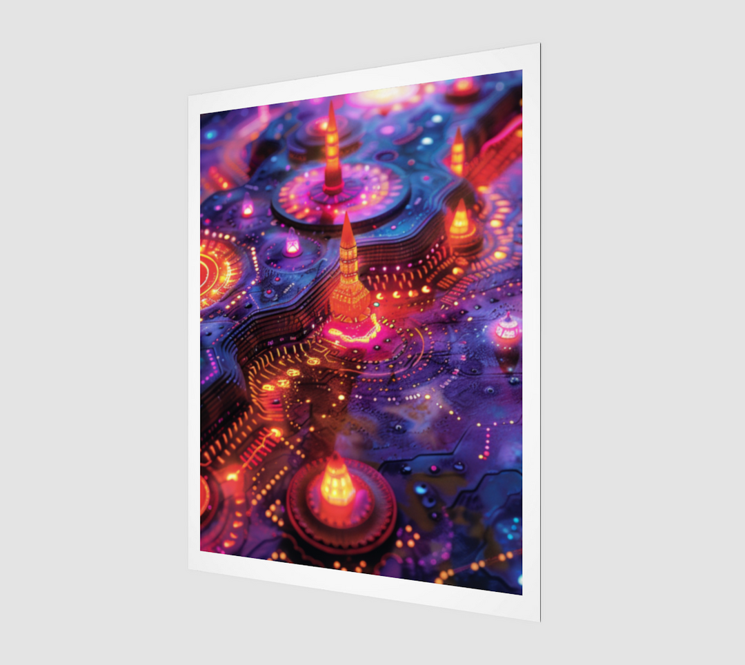 MICRO ZOOM ART PRINT | ACIDMATH AI