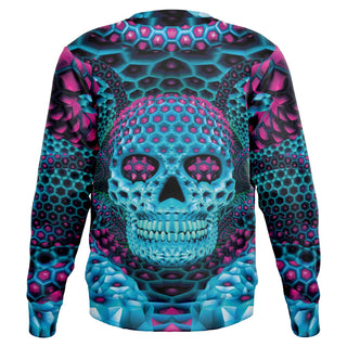 CYAN SKULL Fashion Sweatshirt - AOP | PSYPEPPER