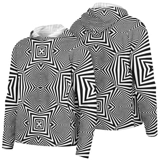 ZEBRA SKIN Men's Long Sleeve Hooded Performance Shirt
