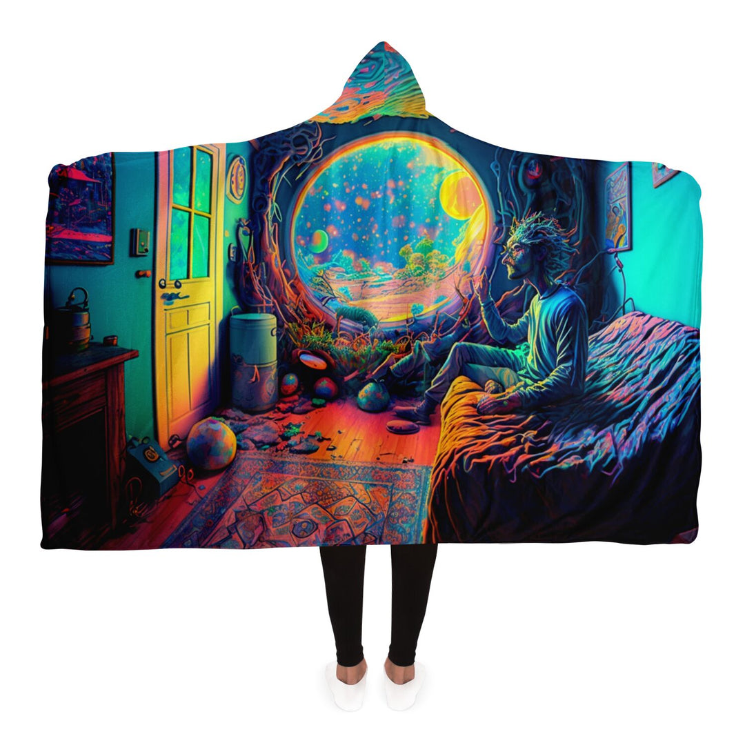 SOLO VIBES Hooded Blanket | ACIDMATH AI