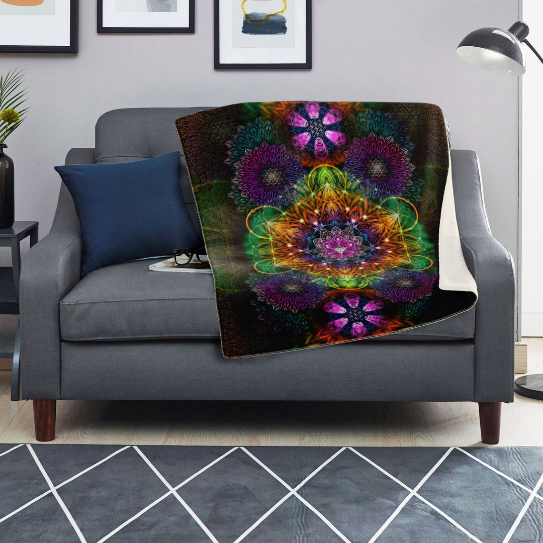 GEOMETRIC PORTAL Premium Microfleece Blanket