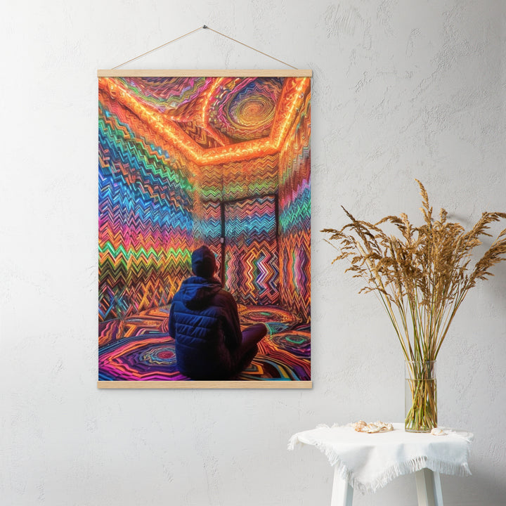 DMT WAITING ROOM Poster with hangers | ACIDMATH AI