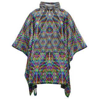 METATRONS CUBE Flannel Blanket Poncho | PATTERN NERD