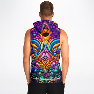 COSMIC DRIFTER Drop Armhole Hoodie | ACIDMATH AI
