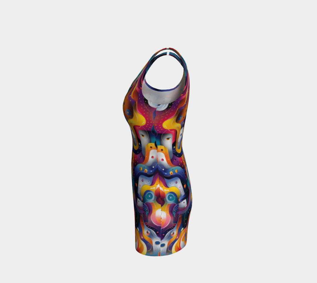 ACID DRIP BODYCON DRESS  | ACIDMATH AI