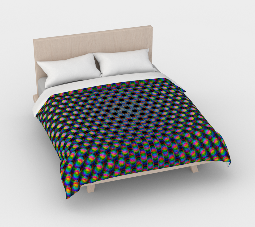 Black Stars & Hexagons | Duvet Cover | PatternNerd