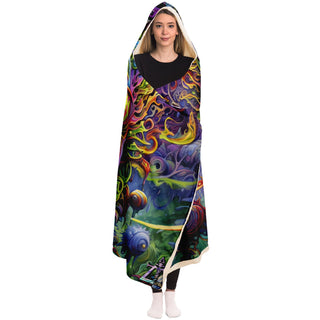 SHE SMILES Hooded Blanket - Acidmath AI