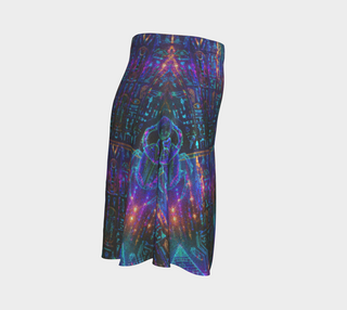 CYBERPUNK EGYPiTAN GLYPH GLITTED FLARE SKIRT