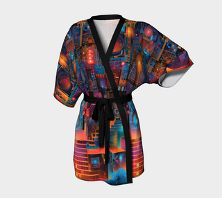 GEOMETRIC PALACE Psychedelic Kimono | Artist Robe by Acidmath (Made in Canada)