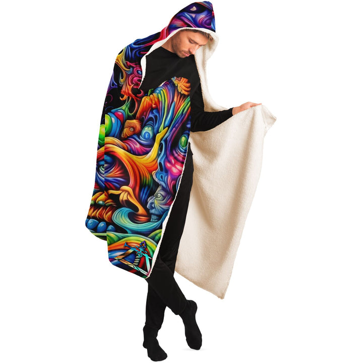 TRIPPIN Hooded Blanket - ACIDMATH AI