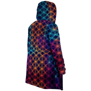 RAINBOW FLOWER Microfleece Cloak | ACIDMATH AI