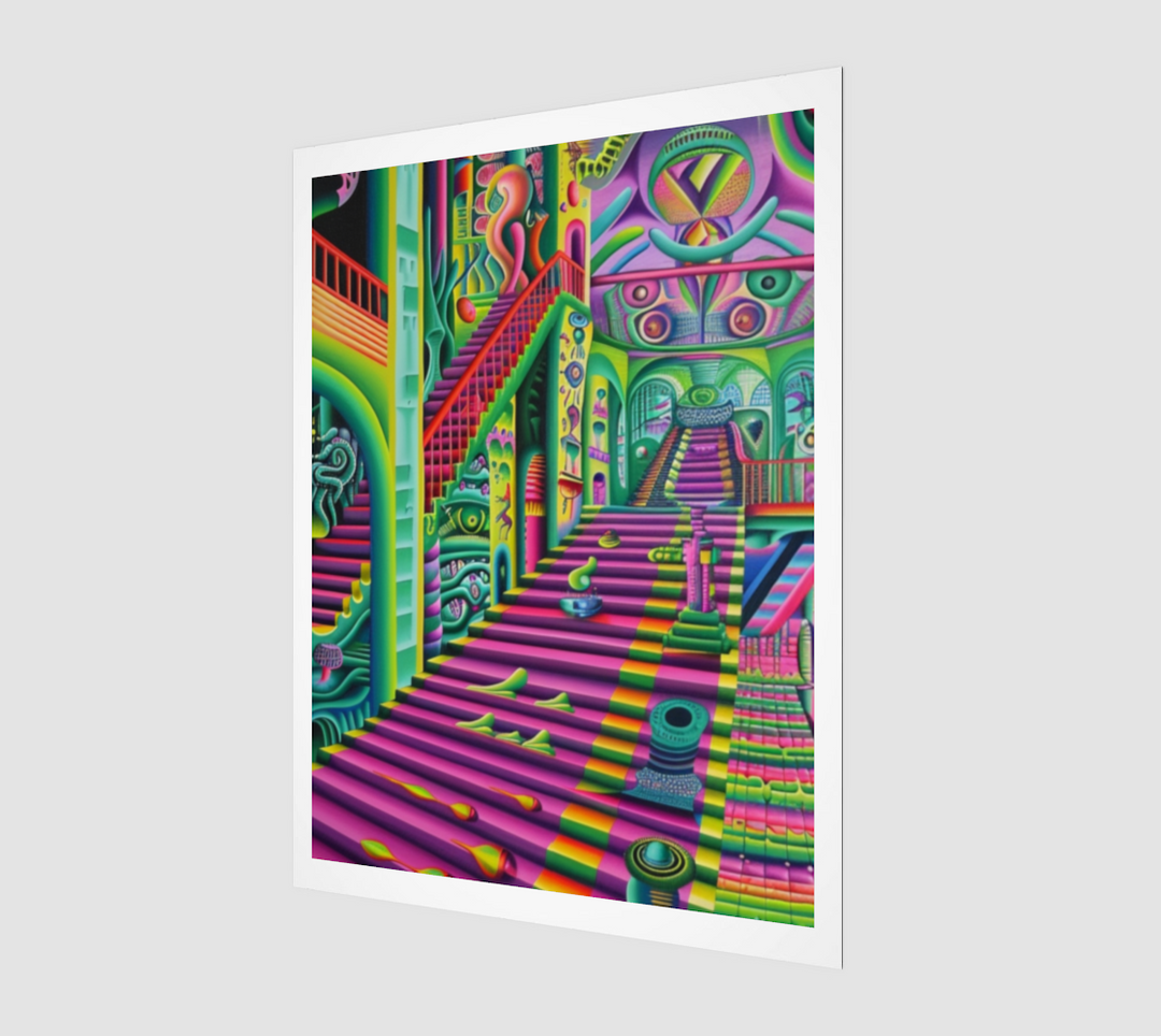 DMT STAIRCASE ART PRINT | ACIDMATH AI