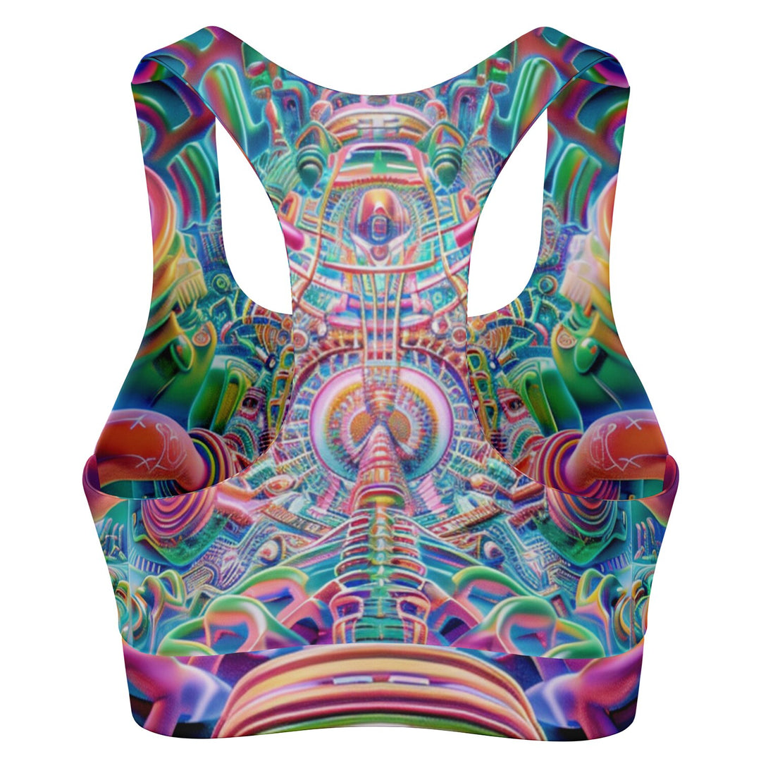 HYPERSPACE Padded Sports Bra - ACIDMATH AI