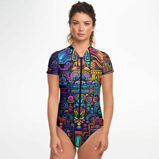 SWIRLING Bodysuit Short Sleeve - AOP