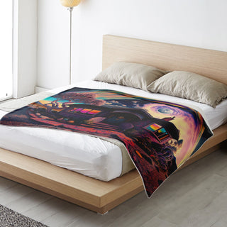 HERMIT HOUSE Premium Microfleece Blanket | ACIDMATH AI