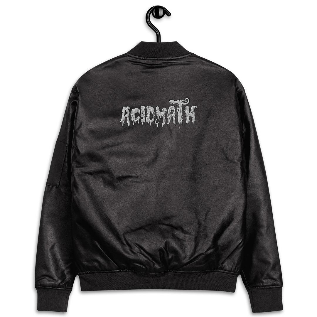 ACIDMATH Leather Bomber Jacket