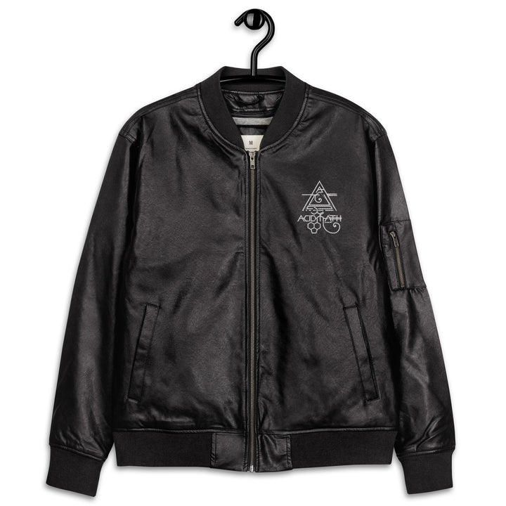 ACIDMATH Leather Bomber Jacket