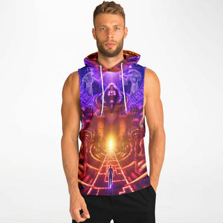KEY IS WITHIN Fashion Drop Armhole Hoodie - SALVIA DROID