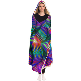 aya pattern GNB Hooded Blanket - AOP