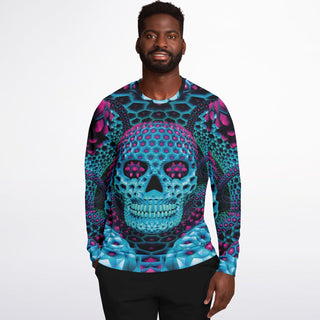 CYAN SKULL Fashion Sweatshirt - AOP | PSYPEPPER