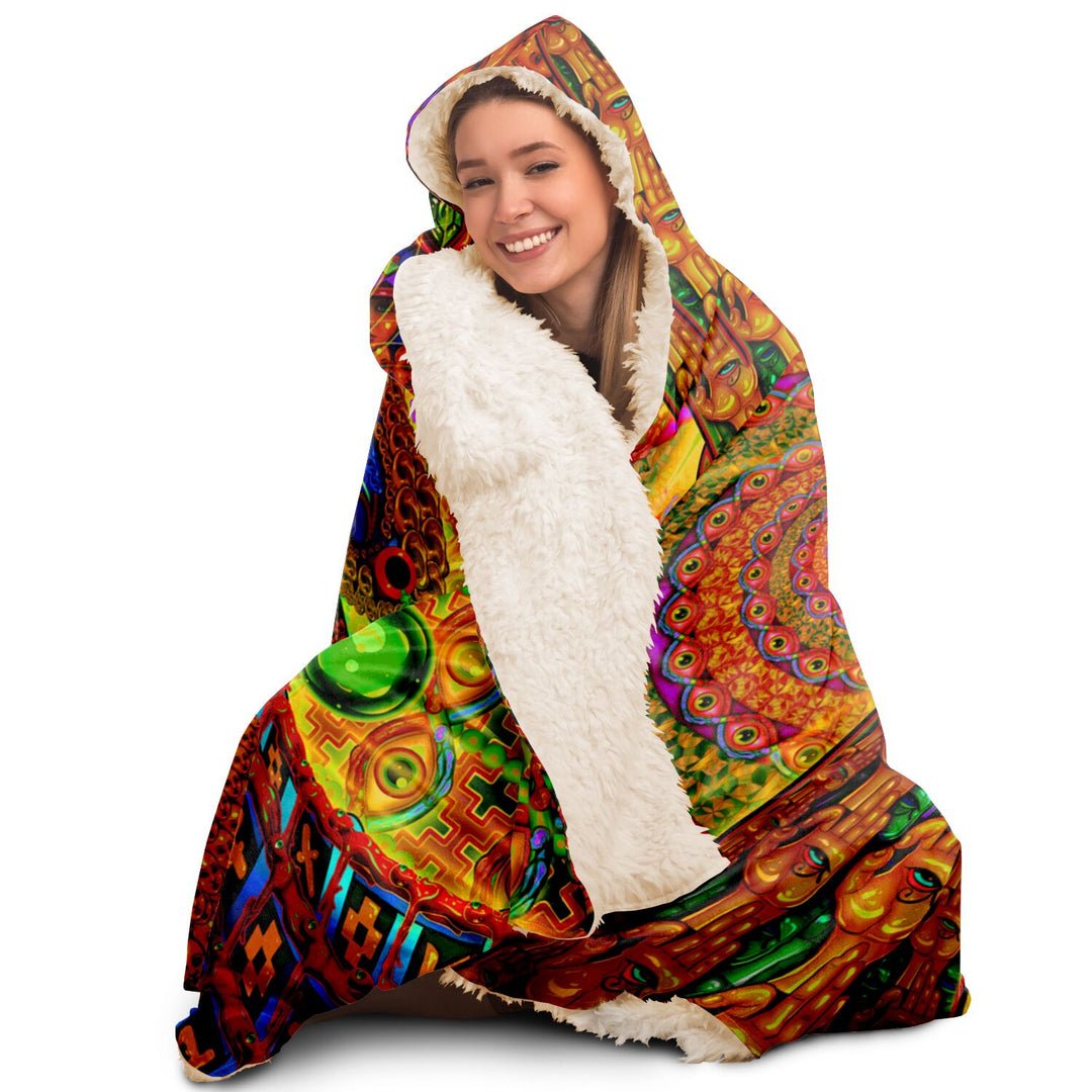OVERCLOCKED Hooded Blanket - AOP | SALVIA DROID