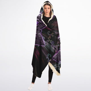 LYSERGIC ACID MANDALA Hooded Blanket Sherpa