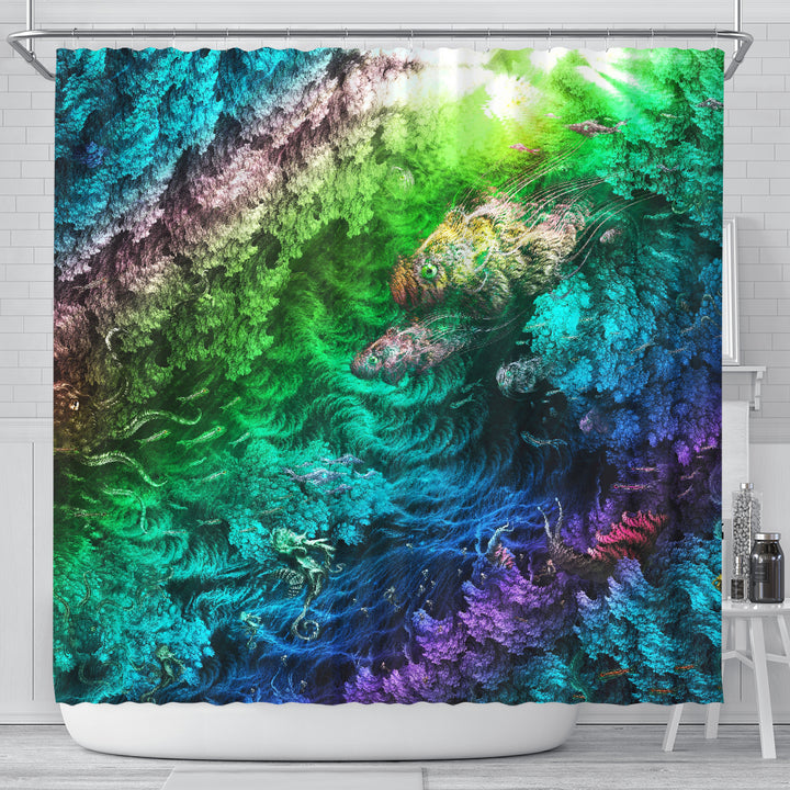 Psychedelic Aquarium | Shower Curtain | POLARIS