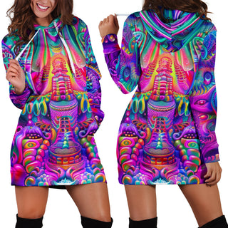 GROOVY BERRIES HOODIE DRESS | ACIDMATH AI