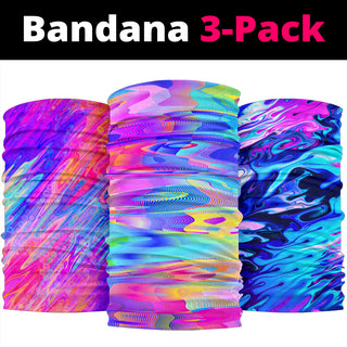 MAGENTA WAVES BANDANA 3 PACK | ARTDESIGNWORKS