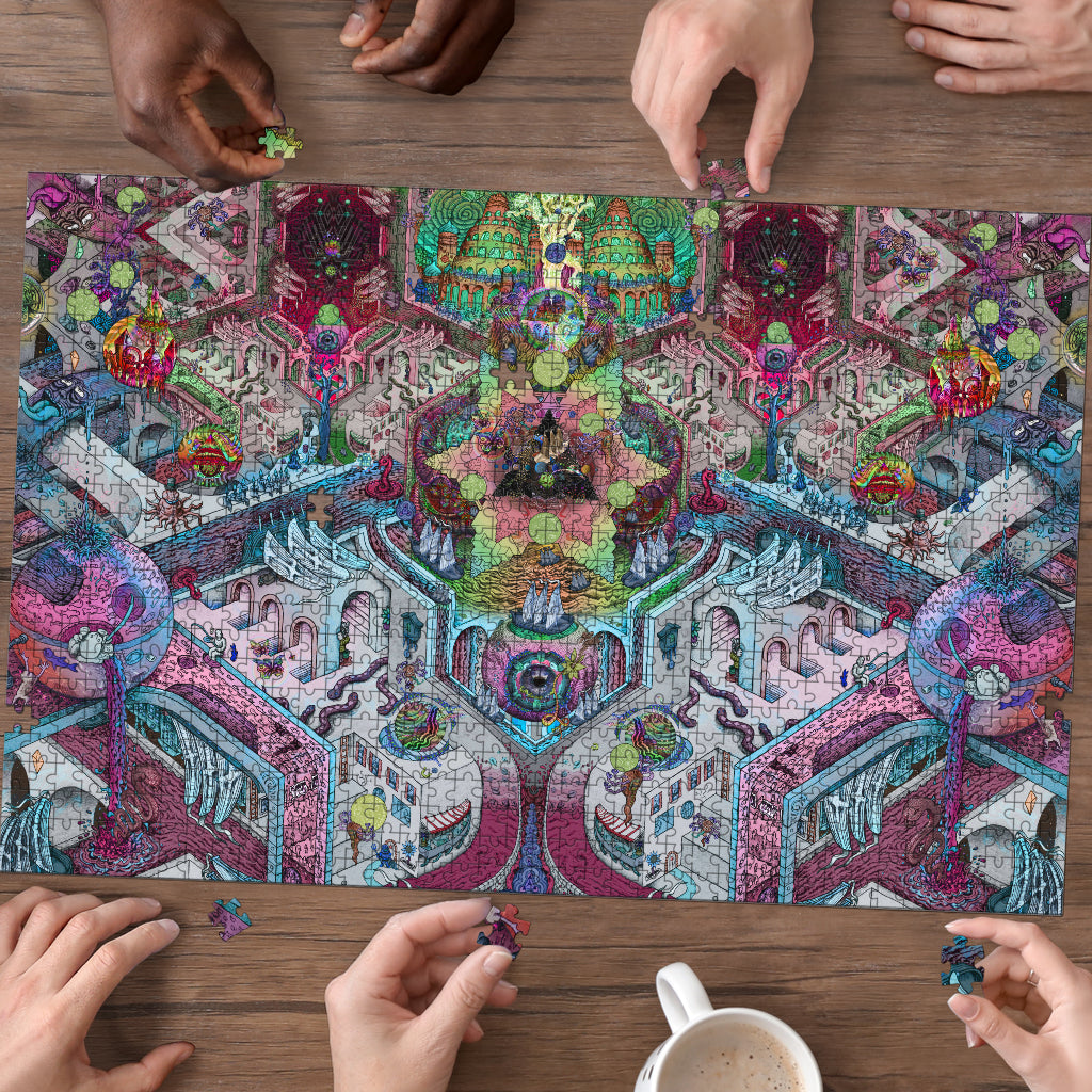 🌌🌀 The Infinity Nexus  KaleidoQuest Wooden Jigsaw Puzzle | POLARIS