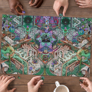 🌌🌀 The Infinity Nexus  KaleidoQuest Wooden Jigsaw Puzzle | POLARIS
