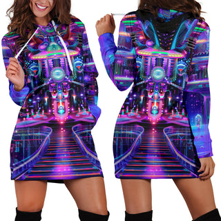 PURPS HOODIE DRESS | ACIDMATH AI