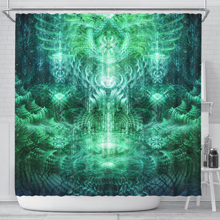 Celestial Judgement - Blue | Shower Curtain | POLARIS