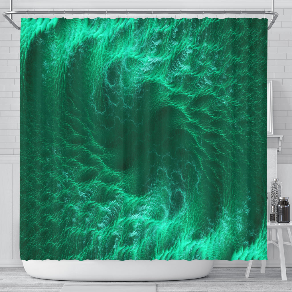 Jade Vortex | Shower Curtain | POLARIS