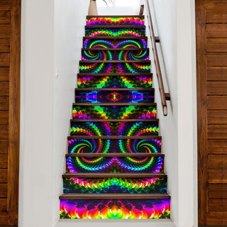 Fractled Visions Stair Stickers | Psychedelic Pour House