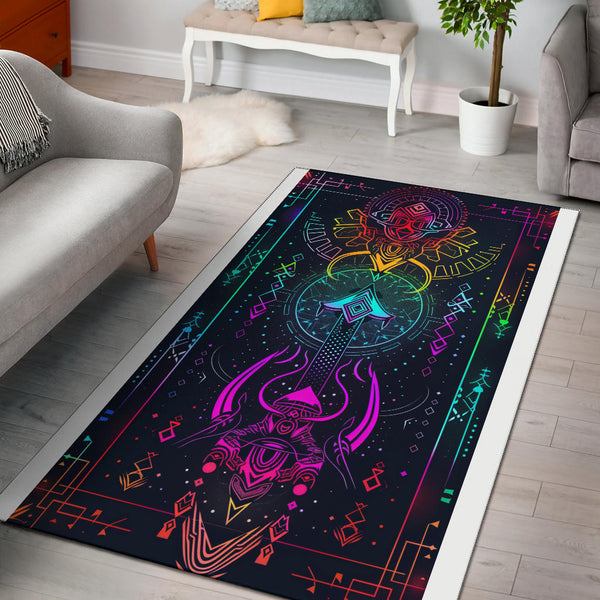 Trippy Norse VIking Area Rug – ACIDMATH COLLECTIVE