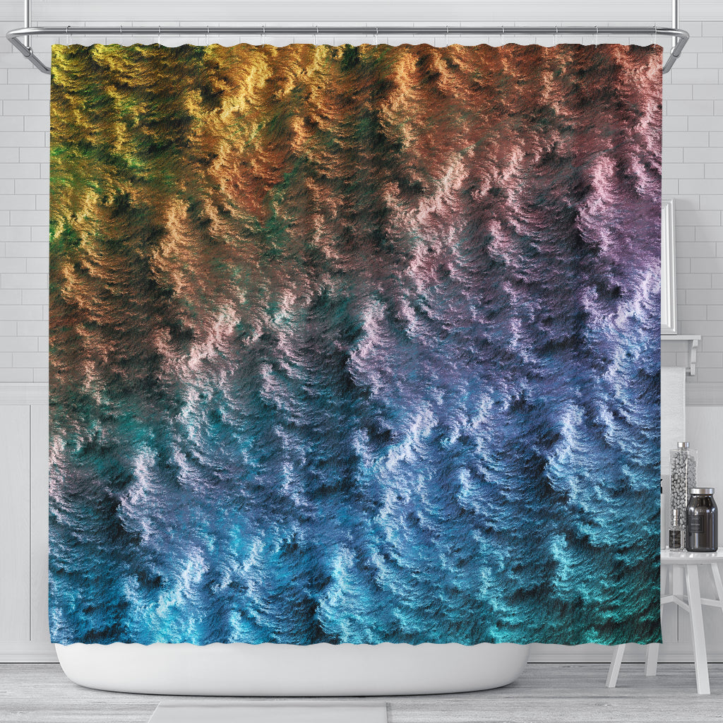 Metallic Seas | Shower Curtain | POLARIS