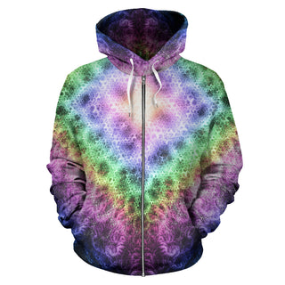 Psychedelic Bloom | Zip Up Hoodie | POLARIS