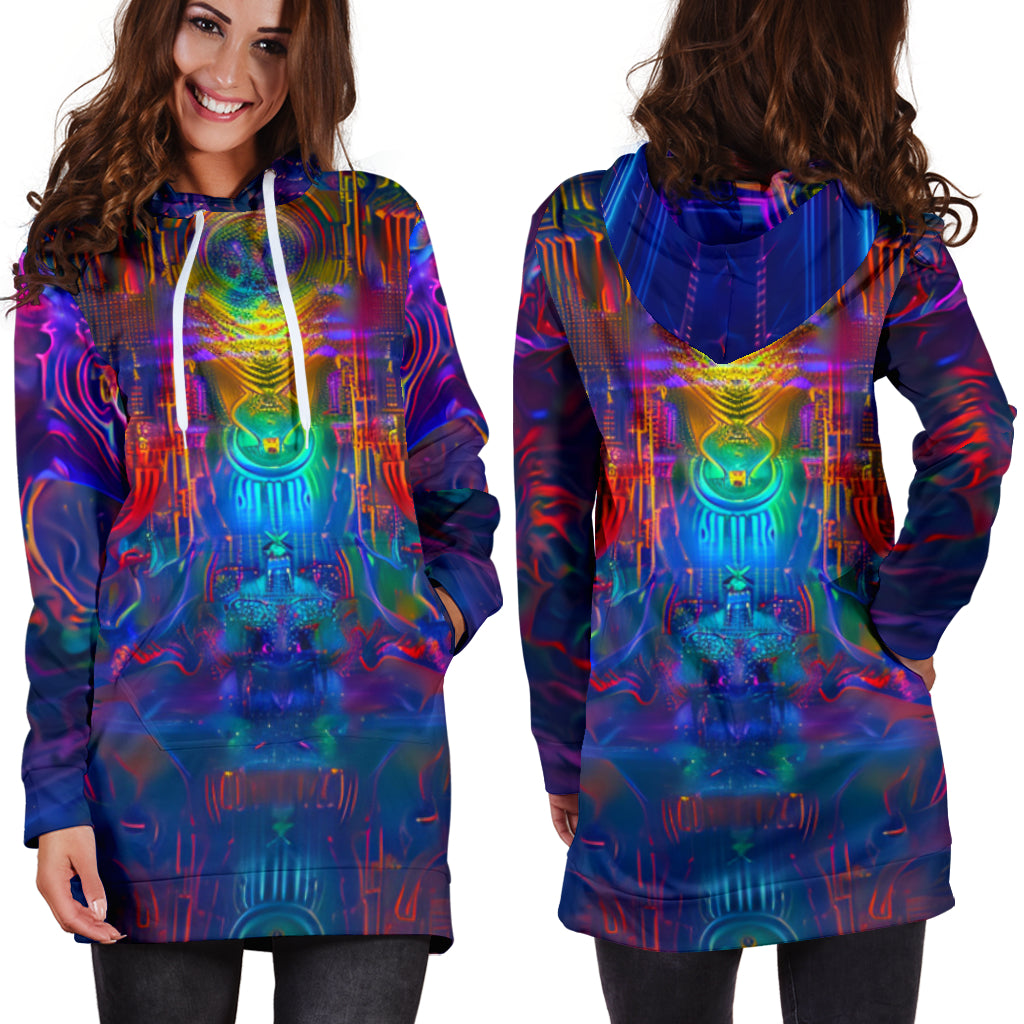 MIDNIGHT VISION HOODIE DRESS | ACIDMATH AI